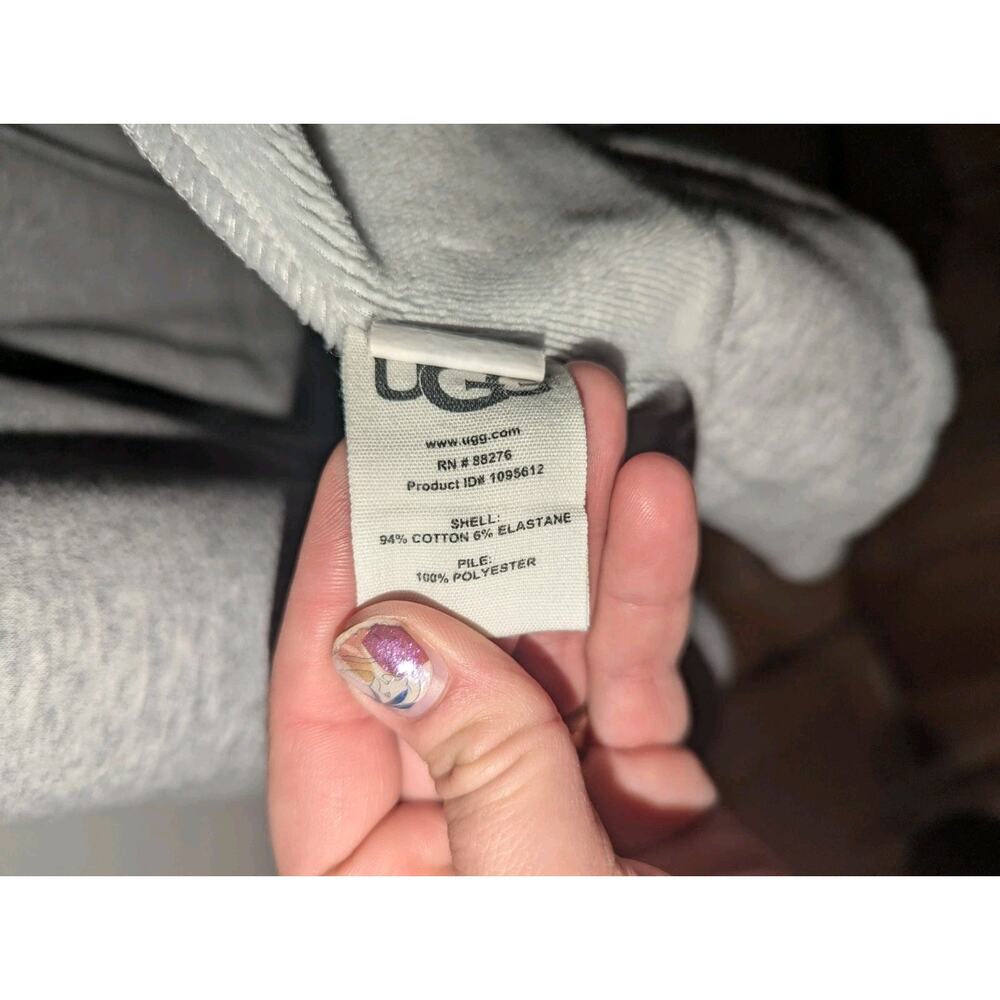 UGG Australia Women's Medium Gray Plush Fleece Bathrobe - Picture 4 of 5
